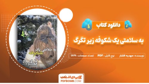 دانلود کتاب به سلامتی یک شکوفه زیر تگرگ مهدیه افشار 1626صفحهPDFپی دی اف📕